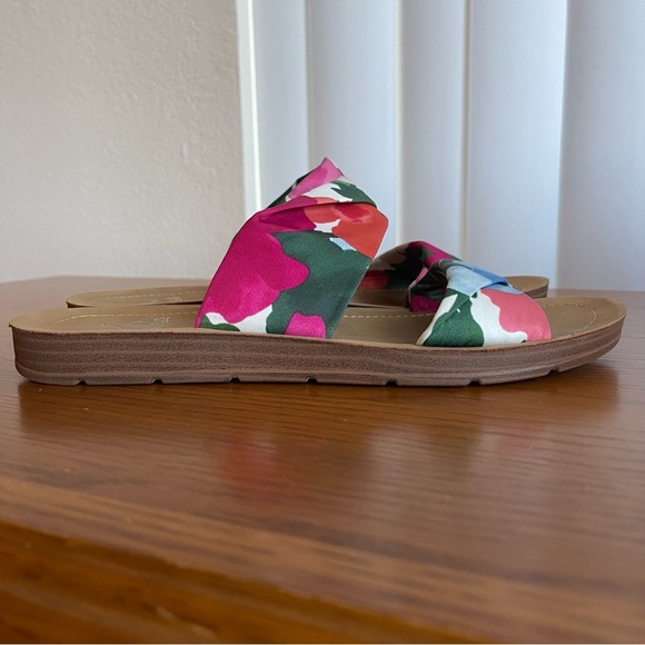 Corkys With a Twist Floral Slide Sandals Size 9 - Picture 5 of 15